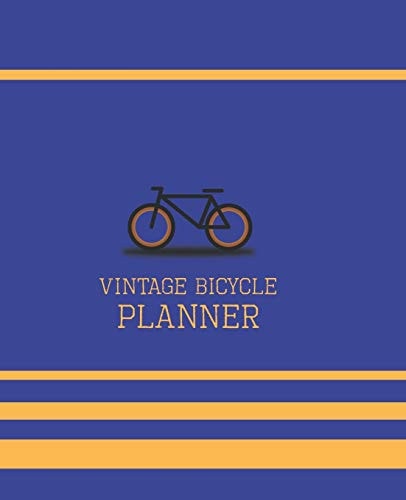 Vintage Bicycle, Rare Weekly Planner Undated, Doted Grid Paper, Multitask Shamble Organizer Goal Setting, To Do List, Habit Tracker, Gratitude, Notes and Coloring, Remarkable Gift for Cyclist