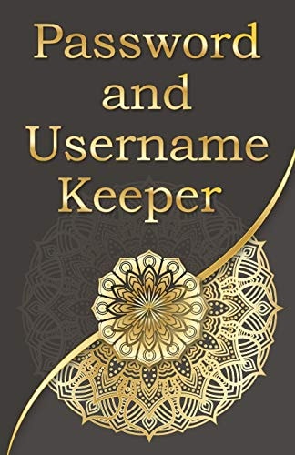 Password and Username Keeper Use this Book to Save Your Login Information (name, Website Address, Email, Username Password ), Golden Mandala Style