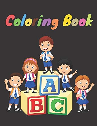 Coloring Book Classic ABC Coloring Book / Learning Activity Book Gift, 34 Pages, White Paper,8,5x11, Soft Cover, Matte Finish