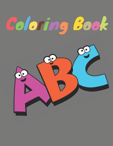 Coloring Book Classic ABC Coloring Book / Learning Activity Book Gift, 34 Pages, White Paper,8,5x11, Soft Cover, Matte Finish