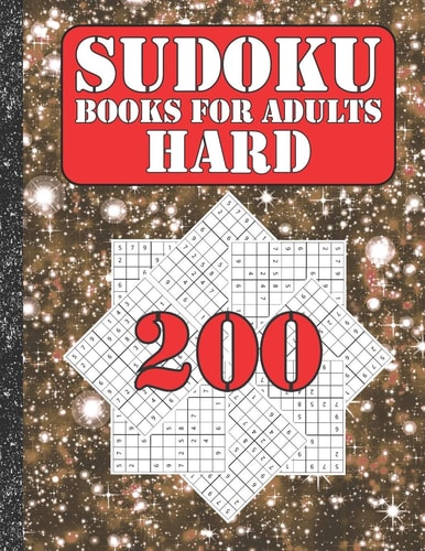 Sudoku Books for Adults Hard 200 Sudokus from Hard with Solutions for Adults Gifts Sudoku Hard Book Galaxy Sky Lover Adults, Kids