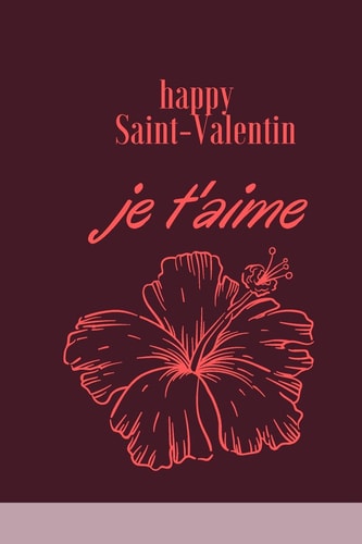 Je T ́'aime Saint-valentin