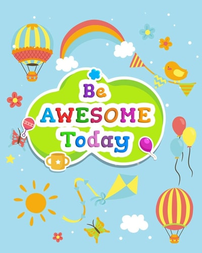 Be Awesome Today Chore Chart for Kids. Weekly Children's Responsibility Checklist, Create Daily Structure And Encourage Independence
