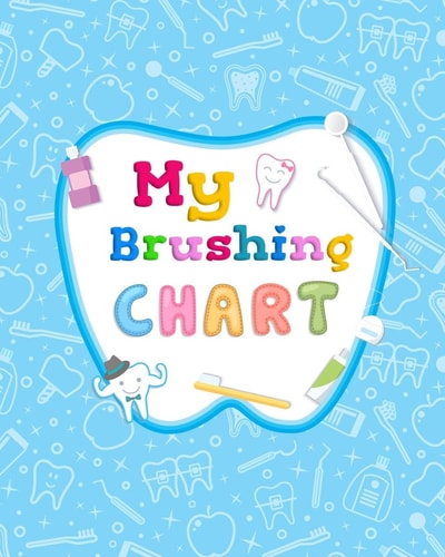 My Brushing Chart Toothbrush Reward Chart For Kids