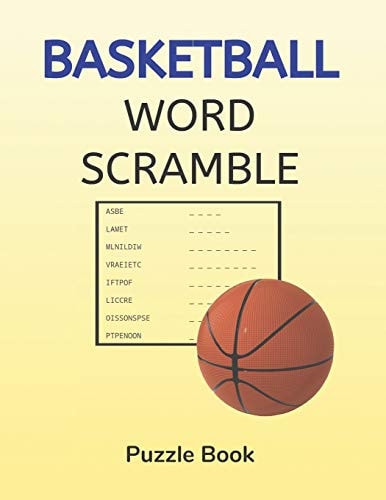 Basketball Word Scramble Puzzle Book for Adults with Solutions