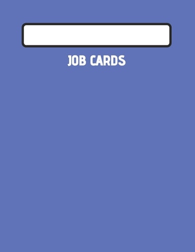 Job Cards Service, Mechanic, Technician Job Card Book