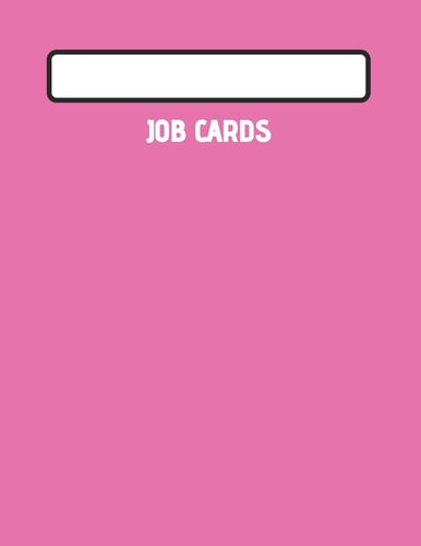 Job Cards Service, Mechanic, Technician Job Card Book