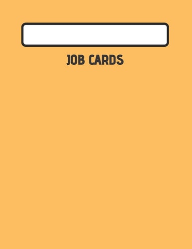 Job Cards Service, Mechanic, Technician Job Card Book