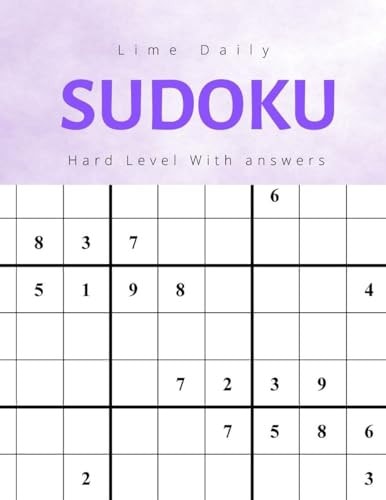 Lime Daily Sudoku Hard Level With Answers Hardest and Extreme Sudoku Puzzle Games for Adults