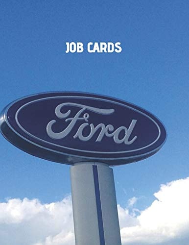 Jobcards Ford Style Jobcards for Mechanics, Technicians. 125 Pages A4