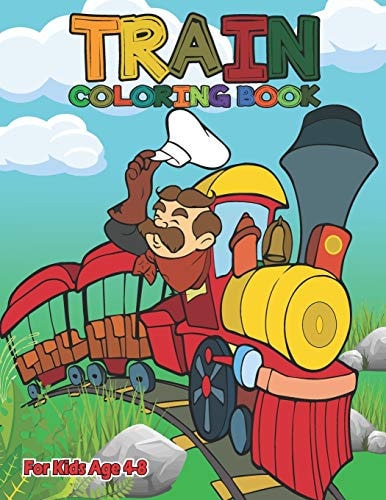 Train Coloring Book Beautiful Coloring Book for Kids Age 4-8 by Hero's Story