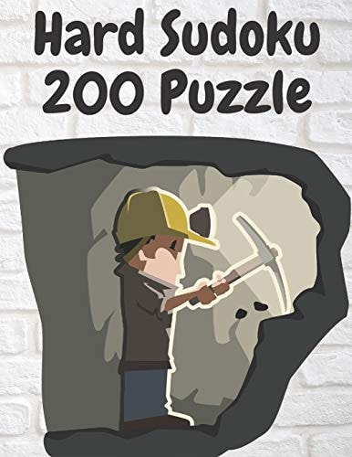Hard Sudoku 200 Puzzle Large Print One Puzzle Per Page
