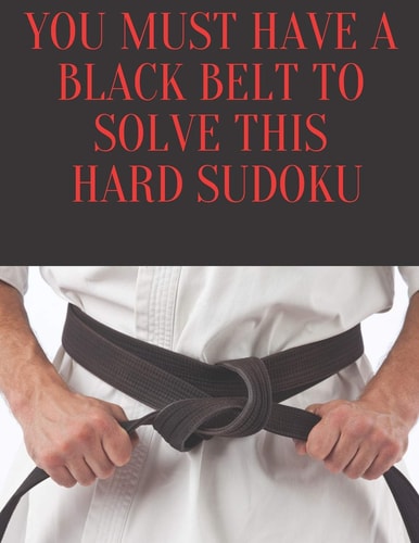 You Must Have a Black Belt To Solve This Hard Sudoku 200 Large Print Puzzles