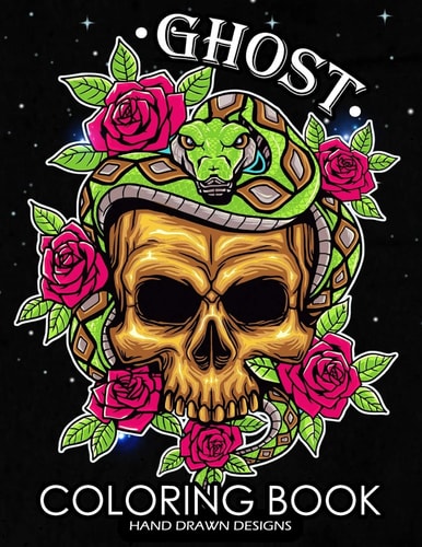 Ghost Coloring Book An Adults Coloring Pages Stress Relieving Designs Patterns