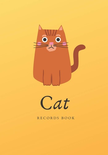 My Kitty Records Book Cat Records Book, Pet Records, Cat Medical Records