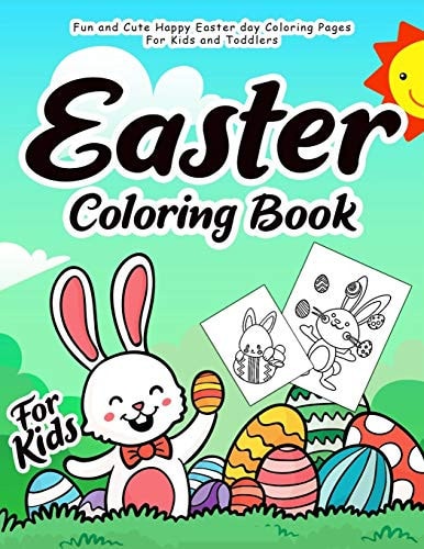 Easter Coloring Book for Kids 55 Fun and Easy Easter Coloring Pages Easter Book for Kids Easter Gift for Kids, Toddlers and Preschool
