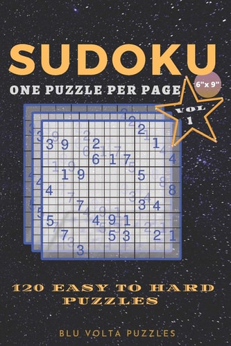 Sudoku Small and Travel Friendly 120 Easy to Hard Sudoku Puzzle Book For Adults 6 X 9 Inches