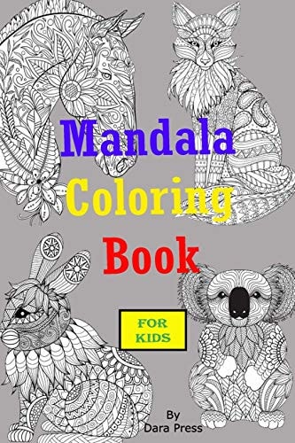 Mandala Coloring Book For KIDS Animal Coloring Books for Kids Ages 4-8 8-12 Boys 50 Pages