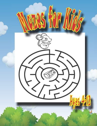 Mazes for Kids Ages 4-12 Easy Beautiful Funny Maze Puzzles for Kids - Activity Workbook Gift For Birthday Anniversary Puzzle Lovers
