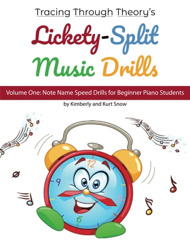 Tracing Through Theory's Lickety-Split Music Drills Volume One: Note Name Speed Drills for Beginner Piano Students