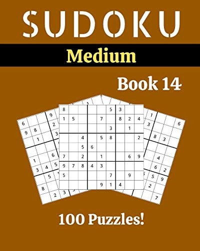 Sudoku Medium Book 14 100 Sudoku for Adults - Large Print - Medium Difficulty - Solutions at the End - 8'' X 10''