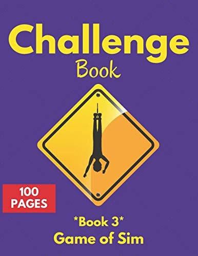 Challenge Book Game Book for Kids and Adults - Classic Pen and Paper Games - Game of Sim Book - 100 Page - 2 Players Challenge