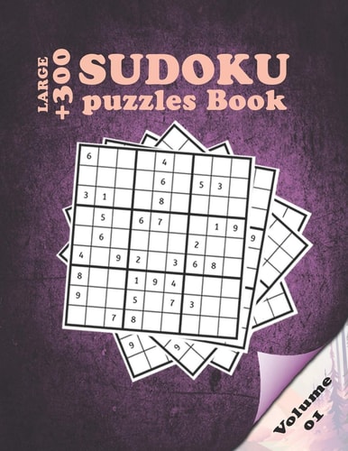 Sudoku Puzzels Book + 300 Hard Puzzles with Solutions in Large Format