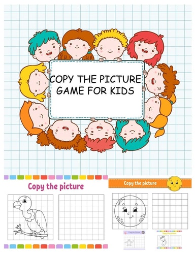 Copy the Picture Game for Kids Copy the Picture and Drawing.Animals Drawing for Kids.Copying and Tracing the Same Picture