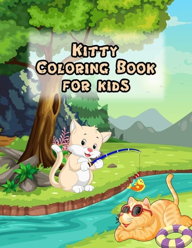 Kitty Coloring Book Funny Kitty Coloring Book for Kids and Adults