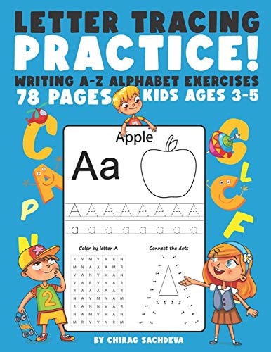 Letter Tracing Practice! For Kids Ages 3+