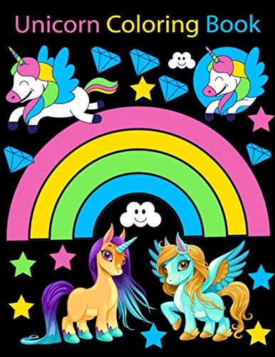 Unicorn Coloring Book A Fantasy Coloring Book with Magical Unicorns, Beautiful Flowers, and Relaxing Fantasy Scenes, For Kids