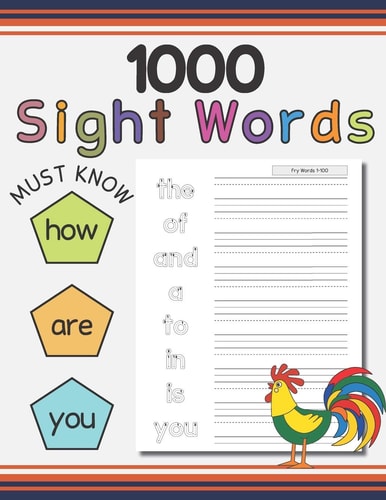 1000 Sight Words Tracing the Most Used Words in Reading and Writing which Divided Into Ten Levels