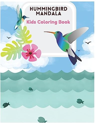 Hummingbird Mandala Kids Coloring Book You Can Color Together