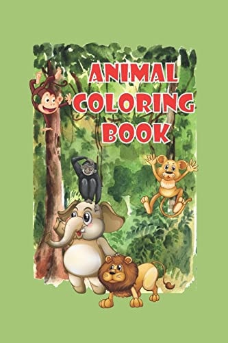 Animal Coloring Book Coloring Books For Kids Aged 2-8, Size 6" X 9", 120 Pages