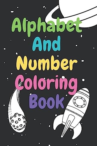Alphabet and Number Coloring Book Teach Letters and Numbers Easily.