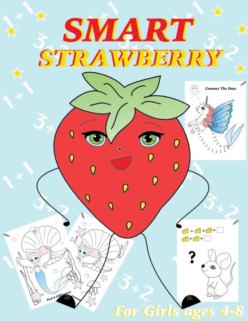 SMART STRAWBERRY: Activity Book for girls ages 4-8