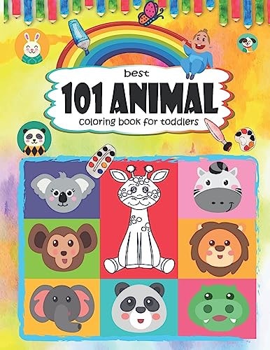 Best 101 Animal Coloring Book for Toddlers Fun Early Learning, Kid Toddler ... Of Animals To Color For Children, Girls Boy Kids,