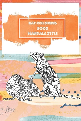 Rat Coloring Book Mandala Style Rat Shape Henna Designs Mandala Patterns Animal Coloring Book 28 Rat Artwork