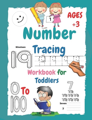 Number Tracing Workbook for Toddlers Handwriting Alphabet, Number And Shapes Workbook For Kids, Learn Numbers 0 to 100, Book for Kids and Preschoolers Ages 3-5