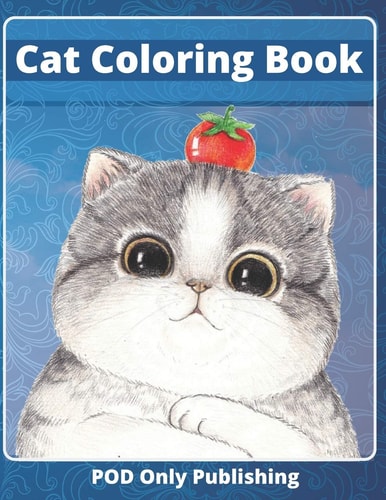 Cat Coloring Book Relaxation with Stress Relieving Cute Coloring Gift with Funny Cats Adorable Fun Kittens for Cat Lovers Kids and Adults