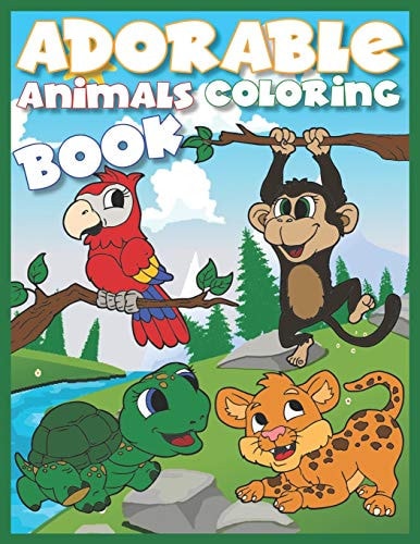 Adorable Animals Coloring Book Cute Animals Coloring Book for Kids