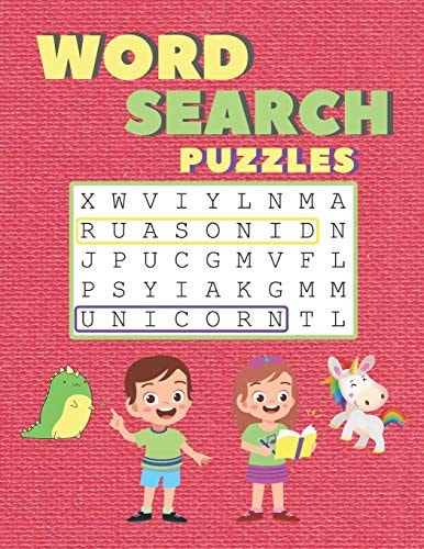 Word Search Puzzles 105 Fun and Educational Large Print Themed Puzzles For Kids 6+ Improve Vocabulary, Spelling, and Memory For Children.
