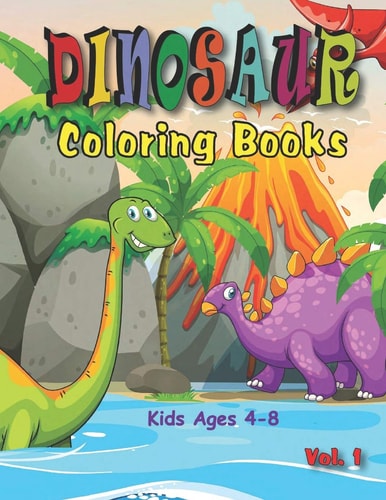 Dinosaur Coloring Books For Kids Ages 4-8