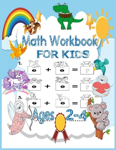 Math Workbook for Kids Ages 2-4 Preschool Mathematics Book with Numbers Tracking and Matching Activities with Pictures, Animals and Coloring Book and Learn Numbers with Graphic Images