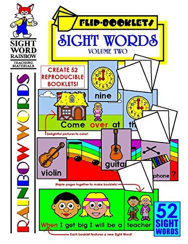 Sight Words Flip Booklets: Sight Word Rainbow Flip Books Volume 2