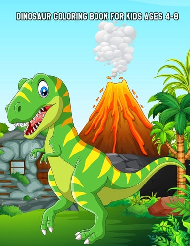 Dinosaur Coloring Book for Kids Ages 4-8 Relaxing Coloring Book for Boys & Girls