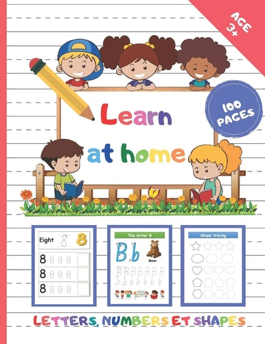 Learn at Home Activity Book / Notebook for Writing Letters and Numbers / Learning Animals / Home Schooling / From 3 Years / Preschool / Learning to Write the Alphabet / Learning to Trace / Small Section.