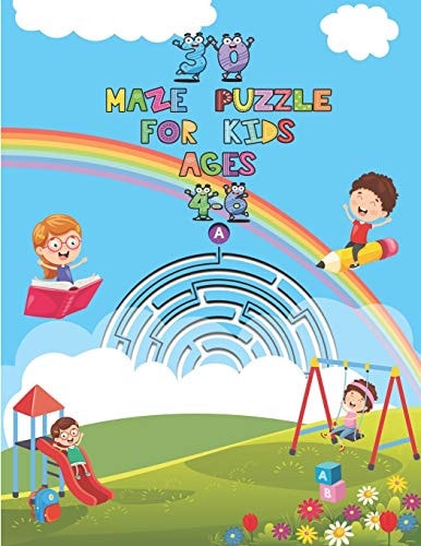Maze Puzzle For Kids Ages 4-6 Simple Maze Puzzles Activity Book For Kids Ages 4-6 Cute Theme A Fun Kid Workbook Game for Learning Coloring Mazes