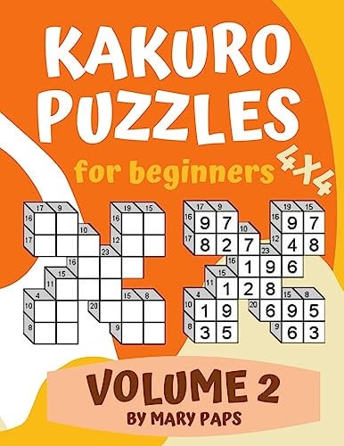 Kakuro Puzzles For Beginners . 4X4 Grids Kids And Beginners .