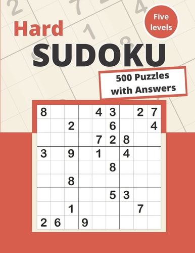 Hard Sudoku 500 Hard Sudoku Puzzles for Adults